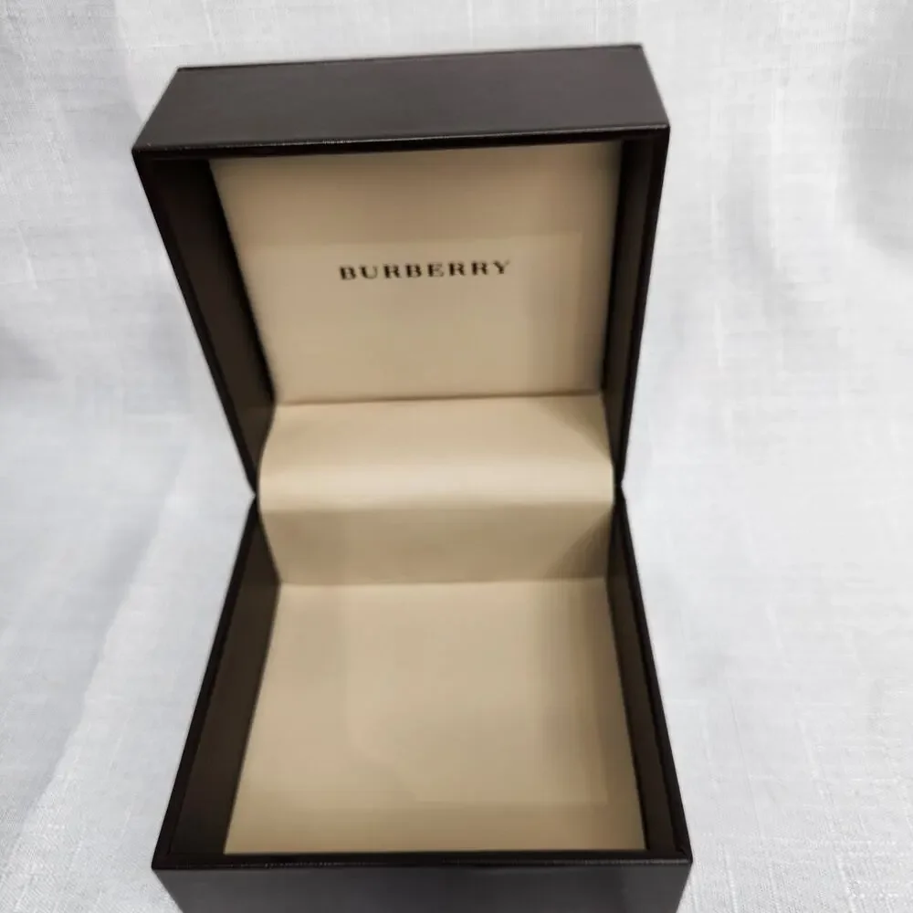 Burberry Empty Box Hinge Lid and Outer Box Square Watch Boxes Vintage